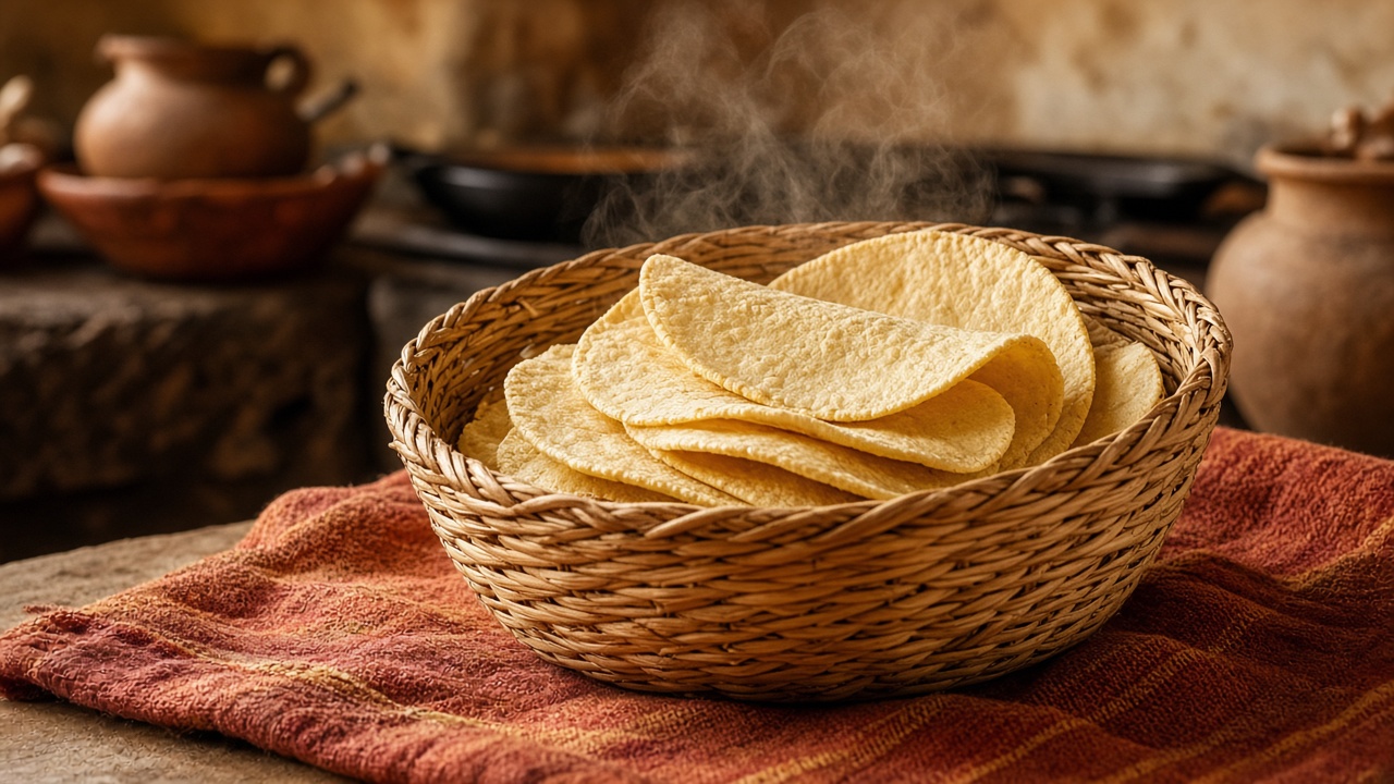Canasta de tortillas.